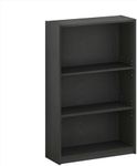 (3-Tier, Black) - FURINNO Jaya Simple Home 3-Shelf Bookcase, Black