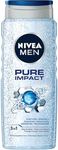 NIVEA MEN Pure Impact Shower Gel and Body Wash 500ml