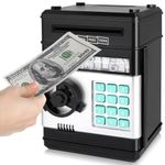 Piggy Bank for Boys Girls, ATM Money Bank Money Saving Box Safe Bank for Kids 6+, Electronic ATM Money Bank Canadian Dollars ATM Coin Bank for Christmas Birthday Gifts