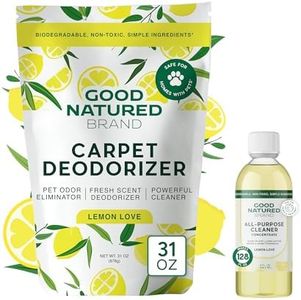 Good Natured Brand | Carpet Deodorizer 31 oz Lemon Love & All-Purpose Cleaner Concentrate 8 oz Lemon Love