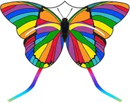 JEKOSEN Large Butterfly Kite for Kids and Adults Easy to Fly Single Line String with Tail for Beach Trip Park Family Outdoor Activities