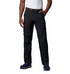 Columbia Mens Silver Ridge Convertible Pant, Black, 38