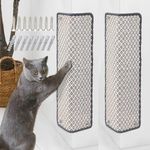 JanYoo Cat Scratching Mat Cat Scratch Furniture Protectors, Sisal Cat Scratcher Mats Anti Scratch Floor Scratching Pad for Wall Floor Sofa Couch Carpet Doors Bed 60 x 25CM (2 Pcs, Grey)