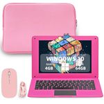 iSTYLE 10.1" Windows 10 Laptop with Office 365, Mini Laptop 4GB RAM 64GB SSD, Small Laptop Notebook Netbook with Laptop Bag, Mouse, Mouse Pad, Headphone