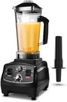 WantJoin Professional Blender for Shakes and Smoothies - 1800W High-Power Countertop Blender for Food and Fruit Mixing with Built-in Timer, 74Oz Capacity for Crushing Ice and Frozen(Black)-Canadian Version