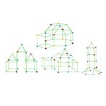 UJEAVETTE® DIY Kids Construction Fort Building Kits Ultimate Hideaway Toy Activity Without Tent