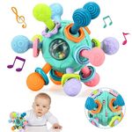 Baby Teething Toys 0-6 6-12 Months, Montessori Teether Toys for Babies 0 3 6 9 12 18 Months, Newborn Teether Rattle Chew Toys Gifts for 1 2 Year Old Boys Girls, Learning Developmental Sensory Ball