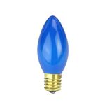 Pack of 4 Opaque Ceramic Blue C9 Christmas Replacement Bulbs by Northlight