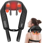 COMFIER Cordless Neck Massager with Heat, 4D Kneading Neck and Shoulder Massager Deep Tissue, Shiatsu Neck Back Massager Pillow, 2 Heating Levels, Gifts for Dad Men