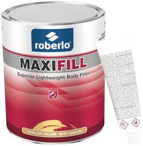 Roberlo Maxifill Superior Lightweight Body Filler – Easy Sanding & Paintable for Car Repairs – Ideal for Dents, Holes & Rust – Ultra Smooth Finish – 3 Liters + Hardener
