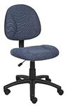 Boss Office Products Perfect Posture Deluxe Office Task Chair without Arms, Blue