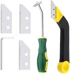 Rustark 7Pcs Grout Removal Tool Set Includes Angled Grout Saw Removal Tool 3Pcs Extra Grout Saw Blades and Wrench, Grout Cleaner Tool Grout Scraper Caulking Removal Tool for Precise Tile Cleaning