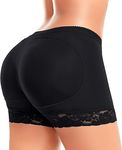 Cheekee Padded Underwear, Butt Enhancer Padded Panties and Seamless Tummy Control Butt Shaper Shorts (Small, Black)