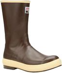 XTRATUF Men’s Fishing Watertight Latex Neoprene Arch Support Slip Resistant Traction Legacy Boots, 12in - Plain Toe, Copper/Tan, 8