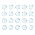 sourcing map 9mm Solid Round Clear Glass Ball Boiling Stones Soda Lime Glass Beads 200pcs