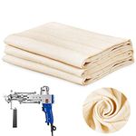 79"x59" Primary Tufting Cloth with Marked Lines, Punch Needle Needlework Fabric, Monk's Cloth for Tufting Gun, Rug-Punch, Punch Needle