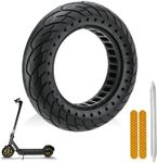 Solid Rubber Tire 10x2.5 Inch for Ninebot Segway MAX G30 G30P G30LP Electric Scooter, Honeycomb Explosion-Proof Double Shock Absorption Front/Rear Tire Replacement Accessories 1PCS（Black）