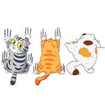 cobee Cartoon Cat Car Sticker, 3 Pack Vinyl Funny Auto Decals Bumper Sticker Cats Scratch Cover Self-Adhesive Car Decoration Stickers Decor for Window Walls Laptop Luggage