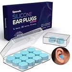 Ear Plugs for Sleeping Noise Cancelling, Reusable Silicone Soft Moldable Waterproof Sound Blocking Earplugs for Swimming, Snoring, Working, Airplanes, Shooting, Musicians, 32dB Highest NRR Blue