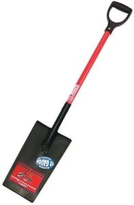 Bully Tools Planting Spade Shovel - 12-Gauge Edging Tool with Fiberglass D-Grip Handle, Flat Design Square Head for Yard Maintenance, Garden Edger Lawn Tool, Ideal for Landscaping & Digging - 44-Inch