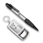 Beautiful And Comfortable Pen With A Acrylic Bottle Opener Keyring For The Keys - BW - Sailing Boat Catamaran Corsica Island #43466