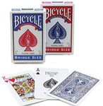 Bicycle Playing Cards Bridge Narrow Size - 12 Decks 6 Blue 6 Red