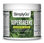 Super Greens Powder | Apple-Flavour Green Vegetable Powder | Includes Inulin, Kale, Wheat Grass & Spirulina | 40 Servings