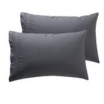 Nestl Grey Pillow Cases Queen Size Set of 2, Soft Queen Pillow Case, 1800 Microfiber Queen Pillow Cases 2, Pillowcases Queen, Envelope Closure Pillowcase, Pillow Covers Queen Size, 20x30 Inches