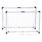 Franklin Sports Backyard Kids Soccer Goal - Portable Outdoor Kids Soccer Net - Includes 2 Soccer Goals and Ground Stakes - 54" x 36", Black (14304X)