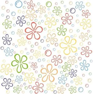 159PCS Flowers and Bubbles Wall Decals Under The Sea Birthday Party Decorations Peel and Stick Colorful Bubble Wall Stickers for Car Bedroom Bathroom Windows Laptop Decor