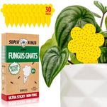 Super Ninja Fungus Gnat Killer - 30 Pack, Effective Gnat Killer for Indoor Plants, Non-Toxic & Nature-Friendly, Safe for Kids & Pets Yellow Sticky Fly Traps, Lasts Up to 3 Months