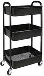 3-Tier Rolling Utility Cart with Ca