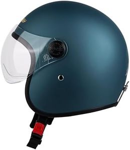 Steelbird SBH-54 Retro ISI Certified Open Face Helmet for Men and Women (Large 600 MM, Matt Squadron Blue)