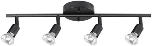 Globe Electric 59354 4-Light Track Lighting, Matte Black, Track Lighting, Track Ceiling Light, Track Lighting Kit, Ceiling Lights, Ceiling Light Fixture, Kitchen Island, Dining Light Fixture