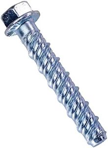 CONFAST® LDC38212 3/8" x 2-1/2" Zinc Plated Large Diameter Concrete Screw for Anchoring to Masonry, Brick or Block (25 per Box)