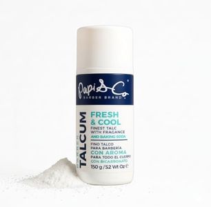 Papi & Co. Barber Talcum Powder for Men - Professional Mint-Scented Body Dusting Talc - Masculine Cologne Fragrance - Helps Control Odor - Fresh, Clean Skin Feel - Perfect After Haircut Care - 5.3 oz