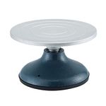MYFULLY Diameter Sculpting Pottery Wheel | Heavy Duty Cast Iron Metal Pottery Decorating Banding Wheel with Non-Skid Rubber Boot & Ball Bearings (7" Diameter)