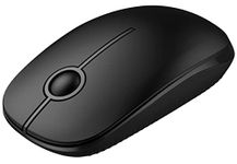 Wireless Mouse, Vssoplor 2.4G Slim Portable Computer Mice with Nano Receiver for Notebook, PC, Laptop, Computer (Black)