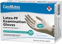 CareMates 05311020 Latex Powder-Free Gloves, Textured, Small - Case of 50