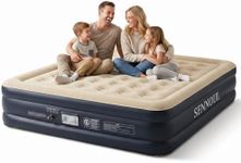SENNOUL King Size Air Mattress with Built in Pump - Upgraded Blow Up Bed, 2 Mins Quick Self Inflatable/Deflation, 18"/750lbs Max, Strong Support,No Leakage,No Odor,for Home,Guests,Camping,Travel