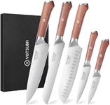 YOTSUBA 5PCS Kitchen Knives Set,Kitchen Knife Set,German High Carbon Stainless Steel Ultra Chef Knife Sets with Ergonomic Handle for Chopping Vegetable and Cooking