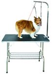 SHELANDY Stainless Steel pet Dog Grooming talbe with arm and Two Loops (Small 80 * 50cm)