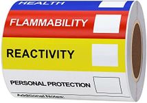 Aleplay SDS OSHA Personal Protection Labels for Chemical Safety Data 4×6 Inch MSDS Stickers with GHS Pictograms - HMIS & Hazard Compliant- 100 Stickers Per Roll