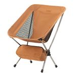 Naturehike Ultra Lightweight High Back Camping Chair Folding Chair Camping Chairs for Adults, Foldable Garden Outdoor Picnic BBQ Chairs (Yellow S)