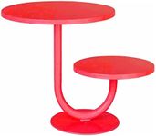 2-Tier Modern Cake Stand, Metal Cupcake Stand Dessert Trays of 10/8 Inch, Various Uses for Wedding, Graduation Party, Baby Shower, Home Decor, Throw Events and Parties(Red)