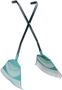2wayz | Garden Leaf Grabber - Leaf Picker Removal Tools - Garden Leaf Scoops - Leaves Collector with Curved Claws - Strong Steel Handles - Lawn Rake Tool - 35'' x 20'' (Green)