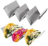 MIVIDE 8PCS Taco Holder Stand, Stainless Steel Taco Rack Holder, Taco Stands for Home Mexican Restaurant
