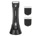 ManWills Body Hair Trimmer Men - Ball Trimmer Men, 2 Replaceable Ceramic Blades, Waterproof Ball Shaver Men with Charging Dock, Rechargeable, 7000RPM Motor Body Groomer Men, Pubic Trimmer Men