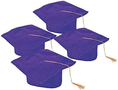 Fun Express Bulk 36 Pieces Kid’s Purple Elementary School Graduation Mortarboard Hats