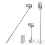 XIHAMA Selfie Stick Tripod Stable Tripod Stand with Detachable Wireless Remote Compatible with iPhone 15 Pro Max/15 Plus/14/13, Samsung, LG, Google Smartphones (White1)